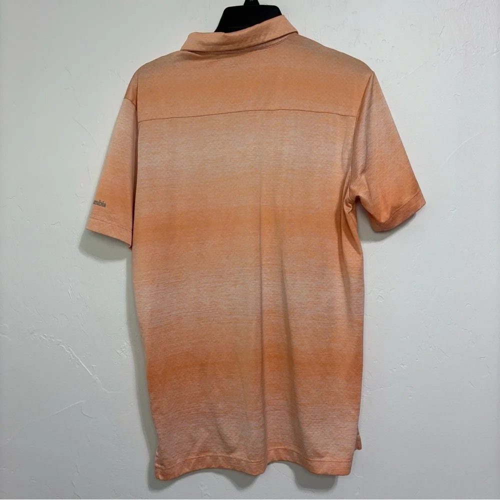 Columbia Golf Orange Polo Short Sleeve Men's Medium 